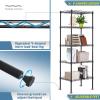 imageBestOffice Adjustable Wire Shelving Storage Shelves Heavy Duty Shelving Unit for Small Places Kitchen Garage Chrome 361454Black