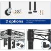 imageBestOffice Adjustable Wire Shelving Storage Shelves Heavy Duty Shelving Unit for Small Places Kitchen Garage Chrome 361454Black
