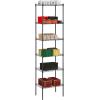 imageBestOffice Adjustable Wire Shelving Storage Shelves Heavy Duty Shelving Unit for Small Places Kitchen Garage Chrome 361454Black