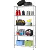 imageBestOffice Adjustable Wire Shelving Storage Shelves Heavy Duty Shelving Unit for Small Places Kitchen Garage Chrome 361454Chrome