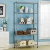 imageBestOffice Adjustable Wire Shelving Storage Shelves Heavy Duty Shelving Unit for Small Places Kitchen Garage Chrome 361454Chrome