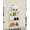 imageBestOffice Adjustable Wire Shelving Storage Shelves Heavy Duty Shelving Unit for Small Places Kitchen Garage Chrome 361454Chrome