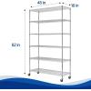 imageBestOffice Adjustable Wire Shelving Storage Shelves Heavy Duty Shelving Unit for Small Places Kitchen Garage Chrome 361454Chrome