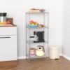 imageBestOffice Adjustable Wire Shelving Storage Shelves Heavy Duty Shelving Unit for Small Places Kitchen Garage Chrome 361454Chrome