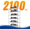 imageBestOffice Adjustable Wire Shelving Storage Shelves Heavy Duty Shelving Unit for Small Places Kitchen Garage Chrome 361454Chrome