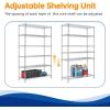 imageBestOffice Adjustable Wire Shelving Storage Shelves Heavy Duty Shelving Unit for Small Places Kitchen Garage Chrome 361454Chrome