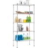 imageBestOffice Adjustable Wire Shelving Storage Shelves Heavy Duty Shelving Unit for Small Places Kitchen Garage Chrome 361454Chrome