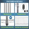 imageBestOffice Adjustable Wire Shelving Storage Shelves Heavy Duty Shelving Unit for Small Places Kitchen Garage Chrome 361454Chrome