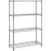 imageBestOffice Adjustable Wire Shelving Storage Shelves Heavy Duty Shelving Unit for Small Places Kitchen Garage Chrome 361454Chrome