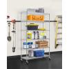 imageBestOffice Adjustable Wire Shelving Storage Shelves Heavy Duty Shelving Unit for Small Places Kitchen Garage Chrome 361454Chrome