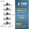 imageBestOffice Adjustable Wire Shelving Storage Shelves Heavy Duty Shelving Unit for Small Places Kitchen Garage Chrome 361454Chrome