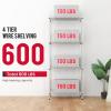 imageBestOffice Adjustable Wire Shelving Storage Shelves Heavy Duty Shelving Unit for Small Places Kitchen Garage Chrome 361454Chrome