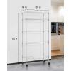 imageBestOffice Adjustable Wire Shelving Storage Shelves Heavy Duty Shelving Unit for Small Places Kitchen Garage Chrome 361454Chrome