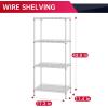 imageBestOffice Adjustable Wire Shelving Storage Shelves Heavy Duty Shelving Unit for Small Places Kitchen Garage Chrome 361454Chrome