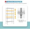 imageBestOffice Adjustable Wire Shelving Storage Shelves Heavy Duty Shelving Unit for Small Places Kitchen Garage Chrome 361454Chrome