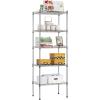 imageBestOffice Adjustable Wire Shelving Storage Shelves Heavy Duty Shelving Unit for Small Places Kitchen Garage Chrome 361454Chrome