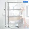 imageBestOffice Adjustable Wire Shelving Storage Shelves Heavy Duty Shelving Unit for Small Places Kitchen Garage Chrome 361454Chrome