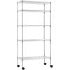 imageBestOffice Adjustable Wire Shelving Storage Shelves Heavy Duty Shelving Unit for Small Places Kitchen Garage Chrome 361454Chrome