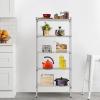 imageBestOffice Adjustable Wire Shelving Storage Shelves Heavy Duty Shelving Unit for Small Places Kitchen Garage Chrome 361454Chrome
