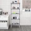 imageBestOffice Adjustable Wire Shelving Storage Shelves Heavy Duty Shelving Unit for Small Places Kitchen Garage Chrome 361454Chrome