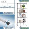 imageBestOffice Adjustable Wire Shelving Storage Shelves Heavy Duty Shelving Unit for Small Places Kitchen Garage Chrome 361454Chrome
