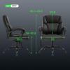 imageBestOffice Big and Tall Office Chair 400lbs Heavy Duty Metal Base Ergonomic Massage Desk Chair with Lumbar Support Arms High Back PU Leather Executive Task Computer Chair for Home Office27D x 28W x 43H