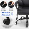 imageBestOffice Big and Tall Office Chair 400lbs Heavy Duty Metal Base Ergonomic Massage Desk Chair with Lumbar Support Arms High Back PU Leather Executive Task Computer Chair for Home Office30D x 28W x 48H