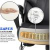 imageBestOffice Big and Tall Office Chair 400lbs Heavy Duty Metal Base Ergonomic Massage Desk Chair with Lumbar Support Arms High Back PU Leather Executive Task Computer Chair for Home Office30D x 28W x 48H