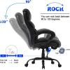 imageBestOffice Big and Tall Office Chair 400lbs Heavy Duty Metal Base Ergonomic Massage Desk Chair with Lumbar Support Arms High Back PU Leather Executive Task Computer Chair for Home Office30D x 28W x 48H