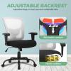 imageBestOffice Big and Tall Office Chair 500lbs Desk Chair Mesh Computer Chair with Lumbar Support Wide Seat High Back Task Executive Ergonomic Chair for Home Office BlackWhite