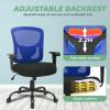imageBestOffice Big and Tall Office Chair 500lbs Desk Chair Mesh Computer Chair with Lumbar Support Wide Seat High Back Task Executive Ergonomic Chair for Home Office BlackBlue