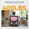 imageBestOffice Big and Tall Office Chair 500lbs Desk Chair Mesh Computer Chair with Lumbar Support Wide Seat High Back Task Executive Ergonomic Chair for Home Office BlackRed
