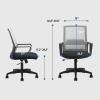 imageBestOffice Desk Chair for Office which is Ergonomically Made with Cushion Armrest ampamp Lumbar Support Nylon BlackGrey