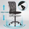 imageBestOffice Ergonomic Office Chair Desk Chair Mesh Computer Chair Armless Back Support Modern Executive Rolling Swivel Chair with Lumbar SupportBlackBlack