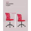 imageBestOffice Ergonomic Office Chair Desk Chair Mesh Computer Chair Armless Back Support Modern Executive Rolling Swivel Chair with Lumbar SupportBlackRed