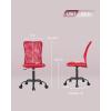 imageBestOffice Ergonomic Office Chair Desk Chair Mesh Computer Chair Armless Back Support Modern Executive Rolling Swivel Chair with Lumbar SupportBlackRed