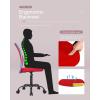 imageBestOffice Ergonomic Office Chair Desk Chair Mesh Computer Chair Armless Back Support Modern Executive Rolling Swivel Chair with Lumbar SupportBlackRed