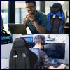 imageBestOffice Ergonomic Office PC Gaming Desk Chair Executive PU Leather Computer Lumbar Support with Footrest Modern Task Rolling Swivel Chair for Women MenWhiteBlue