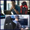 imageBestOffice Ergonomic Office PC Gaming Desk Chair Executive PU Leather Computer Lumbar Support with Footrest Modern Task Rolling Swivel Chair for Women MenWhiteRed