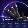 imageBestOffice Ergonomic Office PC Gaming Desk Chair Executive PU Leather Computer Lumbar Support with Footrest Modern Task Rolling Swivel Chair for Women MenWhiteWhite