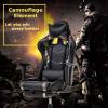 imageBestOffice Ergonomic Office PC Gaming Desk Chair Executive PU Leather Computer Lumbar Support with Footrest Modern Task Rolling Swivel Chair for Women MenWhiteCamo