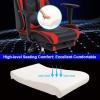 imageBestOffice Ergonomic Office PC Gaming Desk Chair Executive PU Leather Computer Lumbar Support with Footrest Modern Task Rolling Swivel Chair for Women MenWhiteRed