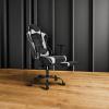 imageBestOffice Ergonomic Office PC Gaming Desk Chair Executive PU Leather Computer Lumbar Support with Footrest Modern Task Rolling Swivel Chair for Women MenWhiteWhite