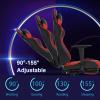 imageBestOffice Ergonomic Office PC Gaming Desk Chair Executive PU Leather Computer Lumbar Support with Footrest Modern Task Rolling Swivel Chair for Women MenWhiteRed