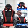 imageBestOffice HighBack Gaming Chair PC Office Chair Computer Racing Chair PU Desk Task Chair Ergonomic Executive Swivel Rolling Chair with Lumbar Support for Back Pain Women MenWhiteRed