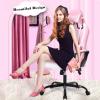 imageBestOffice HighBack Gaming Chair PC Office Chair Computer Racing Chair PU Desk Task Chair Ergonomic Executive Swivel Rolling Chair with Lumbar Support for Back Pain Women MenWhitePink