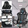 imageBestOffice HighBack Gaming Chair PC Office Chair Computer Racing Chair PU Desk Task Chair Ergonomic Executive Swivel Rolling Chair with Lumbar Support for Back Pain Women MenWhiteCamo