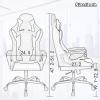 imageBestOffice HighBack Gaming Chair PC Office Chair Computer Racing Chair PU Desk Task Chair Ergonomic Executive Swivel Rolling Chair with Lumbar Support for Back Pain Women MenWhiteCamo