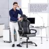 imageBestOffice HighBack Gaming Chair PC Office Chair Computer Racing Chair PU Desk Task Chair Ergonomic Executive Swivel Rolling Chair with Lumbar Support for Back Pain Women MenWhiteGrey