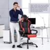 imageBestOffice HighBack Gaming Chair PC Office Chair Computer Racing Chair PU Desk Task Chair Ergonomic Executive Swivel Rolling Chair with Lumbar Support for Back Pain Women MenWhiteRed
